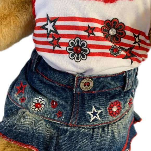 VTG 2003 Build-A-Bear “Lil' Caramel Cub” Plush Bear with Denim Outfit - Picture 2 of 5